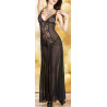 Chilirose Robe longue Dentelle Armanda Noire
